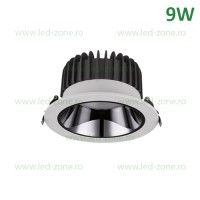 SPOTURI LED DE SIGURANTA - Reduceri Spot LED 9W Rotund EL-0940 Negru-Gri Emergenta Promotie